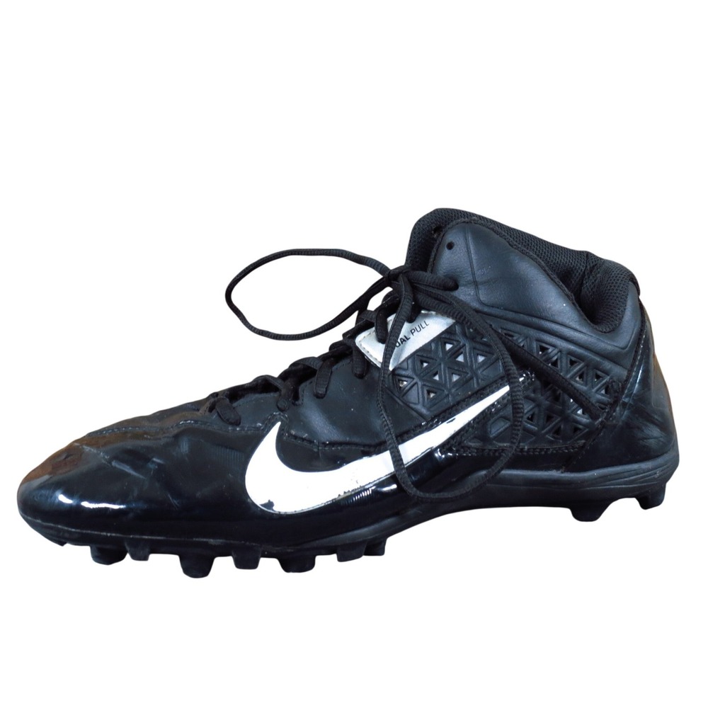 Nike Alpha Strike 3/4 TD Men's Football Cleats Size 12 Black White Dual Pull